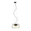 AMANDA závěsná matná černá čiré sklo 230V LED E27 3x15W