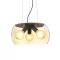 AMANDA závěsná matná černá jantarové sklo 230V LED E27 3x15W