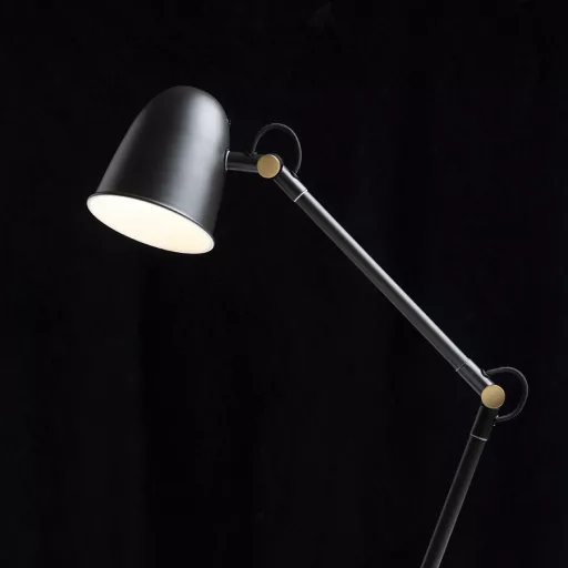 DANNY asztali lámpa fekete sárgaréz 230V LED E14 5W
