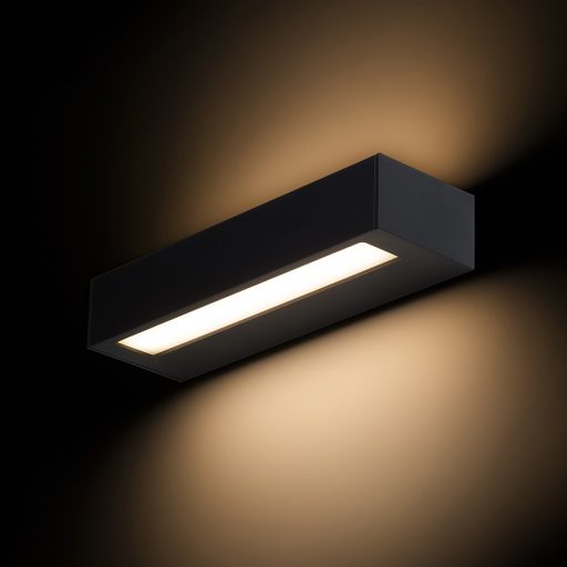 RENDL R14198 ASTER LED kültéri lámpa, szögletes fali IP65 fekete opálakril