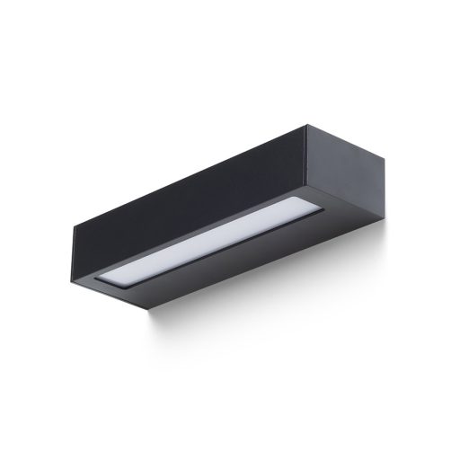 RENDL R14198 ASTER LED kültéri lámpa, szögletes fali IP65 fekete opálakril