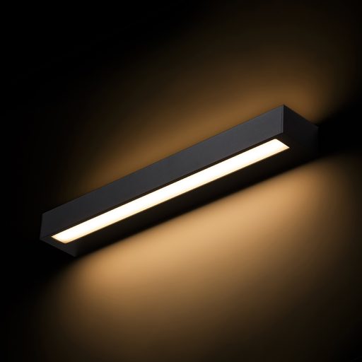 RENDL R14199 ASTER LED kültéri lámpa, szögletes fali IP65 fekete opálakril