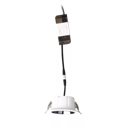 ANSEL süllyesztett lámpa fehér fekete króm 230V LED 12W 60°  3000K