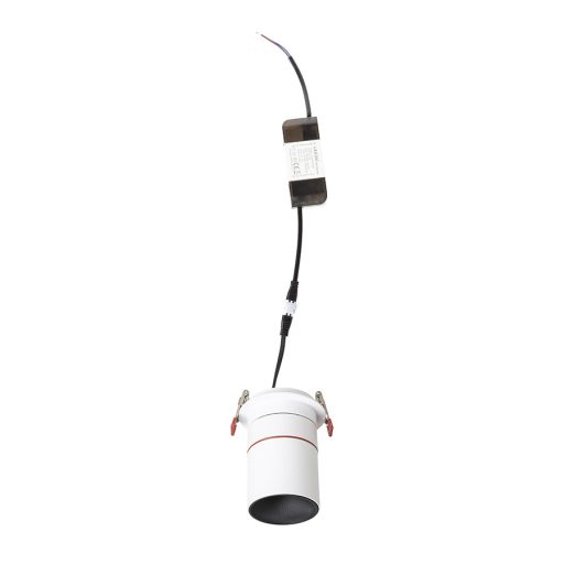 RENDL R14239 AUGUSTA LED mennyezeti lámpa, félig süllyesztett fehér/fekete