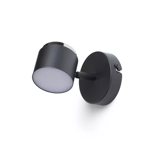 NOVA I nástěnná černá chrom/mléčný akryl 230V LED 4.2W 3000K