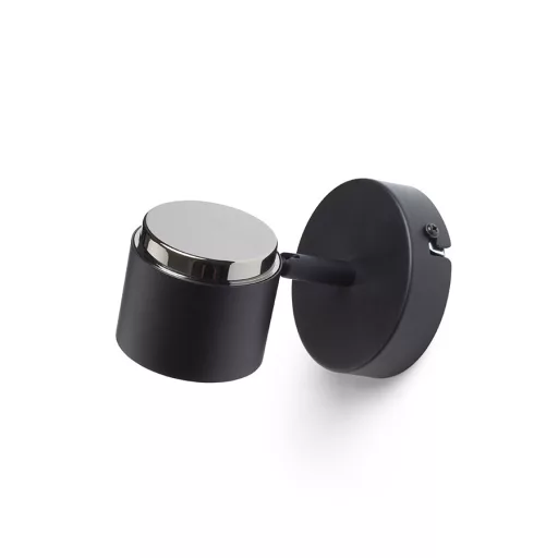 NOVA I nástěnná černá chrom/mléčný akryl 230V LED 4.2W 3000K