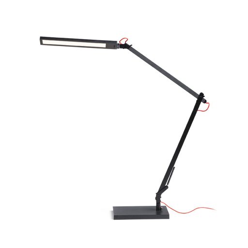 RENDL R14293 NORMA LED asztali lámpa, dolgozólámpa fekete/piros