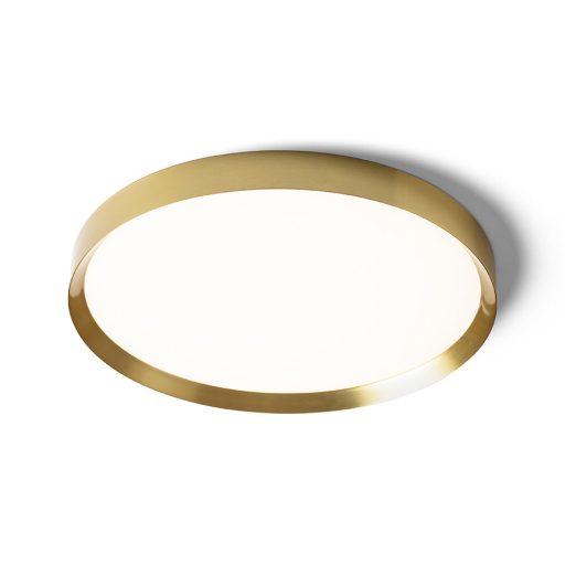 RENDL R14310 SOLEN LED felületre szerelhető lámpatest, kör alakú szálcsiszolt sárgaréz