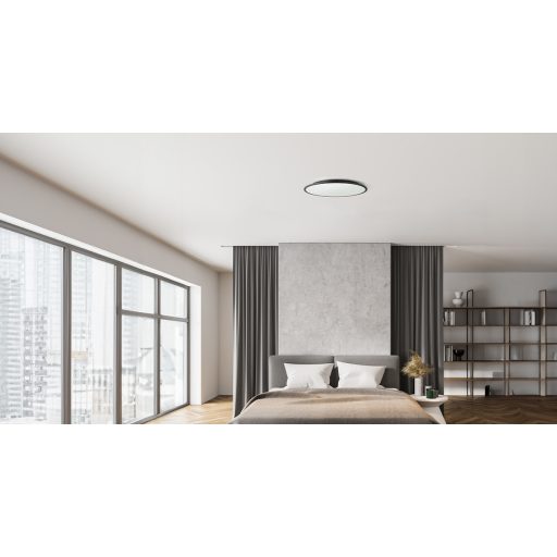 RENDL R14311 CIEL LED felületre szerelhető lámpatest, kör alakú fekete