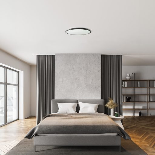 RENDL R14311 CIEL LED felületre szerelhető lámpatest, kör alakú fekete