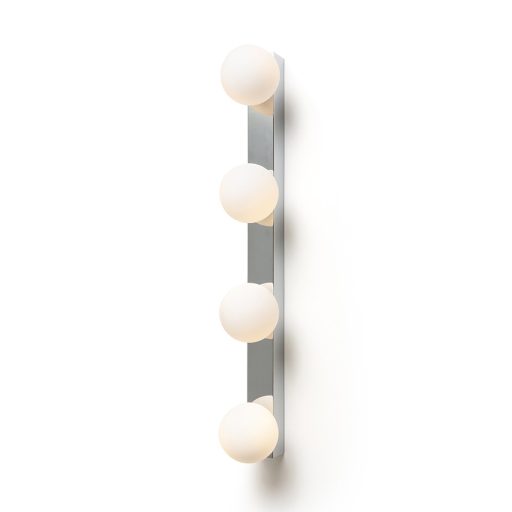 RENDL R14390 DOMINO fali lámpa, fürdőszoba IP44 króm/opálüveg