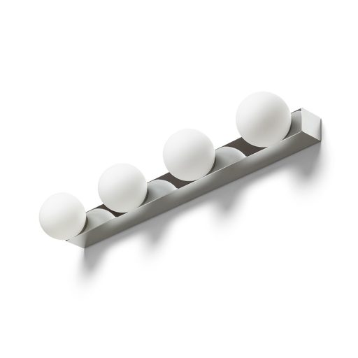RENDL R14390 DOMINO fali lámpa, fürdőszoba IP44 króm/opálüveg