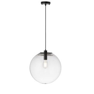   RENDL R14393 BOULDER függőlámpatest, üveg átlátszó üveg/fekete
