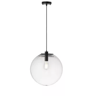 BOULDER 30 závěsná čiré sklo/černá 230V LED E27 15W