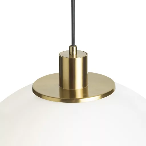 BOULDER 30 závěsná opálové sklo/česaná mosaz 230V LED E27 15W