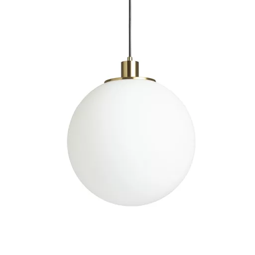 BOULDER 30 závěsná opálové sklo/česaná mosaz 230V LED E27 15W