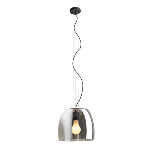 RENDL R14396 ORLANDO függőlámpatest, üveg füstüveg/fekete