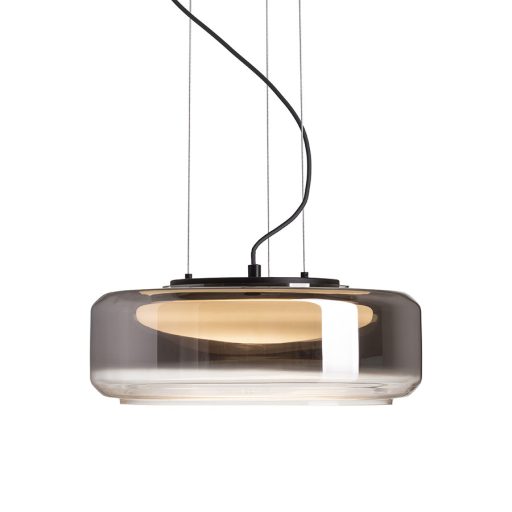 RENDL R14400 NAOMI LED függőlámpatest, üveg füstüveg/tejüveg/fekete