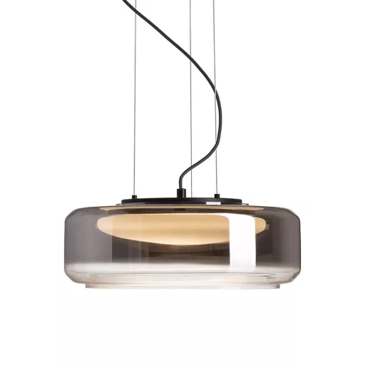 NAOMI 35 závěsná kouřové sklo/mléčné sklo/černá 230V LED 18W 3000K