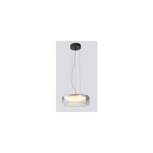 NAOMI 35 závěsná kouřové sklo/mléčné sklo/černá 230V LED 18W 3000K