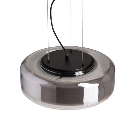 RENDL R14400 NAOMI LED függőlámpatest, üveg füstüveg/tejüveg/fekete