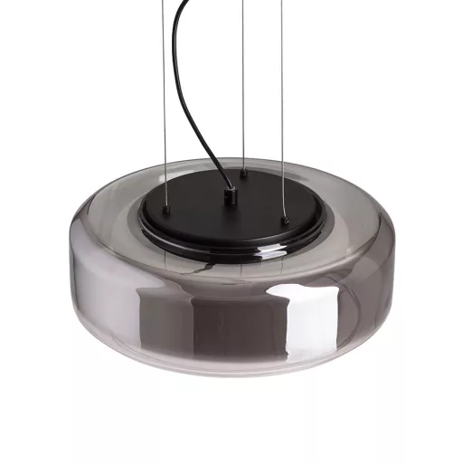 NAOMI 35 závěsná kouřové sklo/mléčné sklo/černá 230V LED 18W 3000K