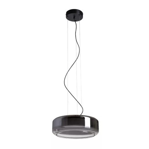 NAOMI 35 závěsná kouřové sklo/mléčné sklo/černá 230V LED 18W 3000K