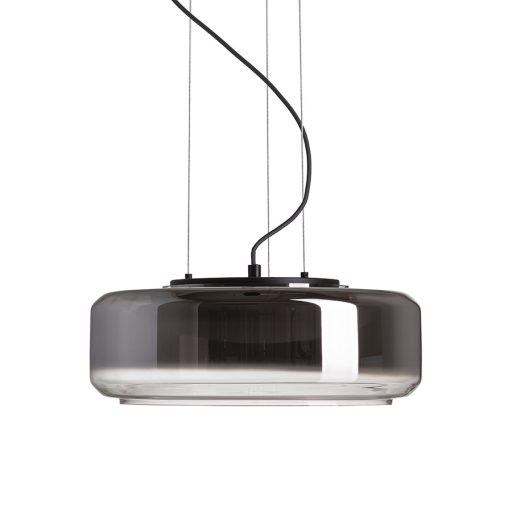 RENDL R14400 NAOMI LED függőlámpatest, üveg füstüveg/tejüveg/fekete