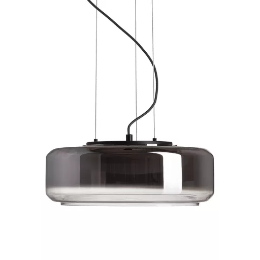 NAOMI 35 závěsná kouřové sklo/mléčné sklo/černá 230V LED 18W 3000K