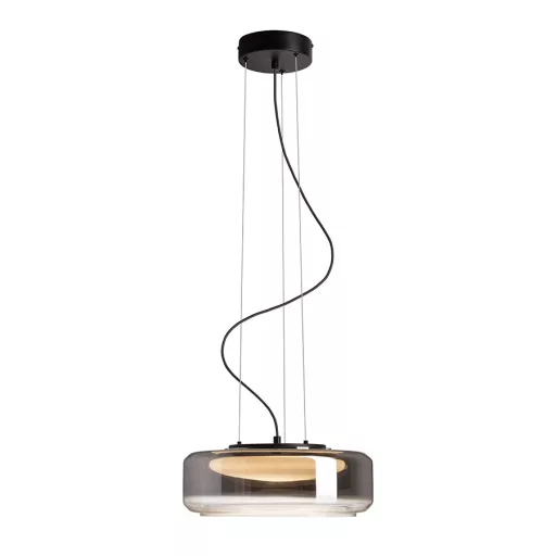 NAOMI 35 závěsná kouřové sklo/mléčné sklo/černá 230V LED 18W 3000K