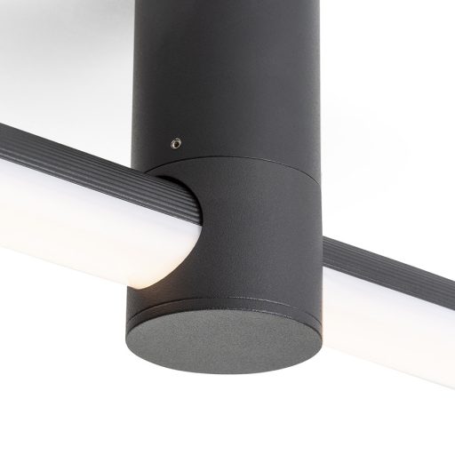 RENDL R14412 CLARIS LED fali lámpa, hosszanti fekete opálakril
