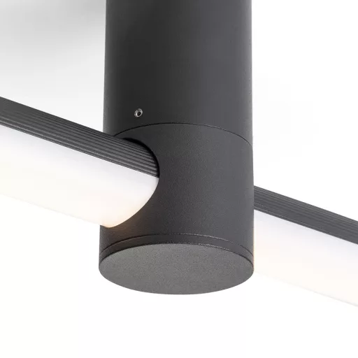 CLARIS 120 felületre szerelhető fekete opálakril 230V LED 2x12W 3000K