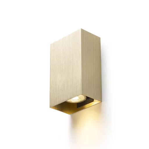 CAPRI RC fali lámpa  szálcsiszolt sárgaréz 230V LED GU10 2x9W