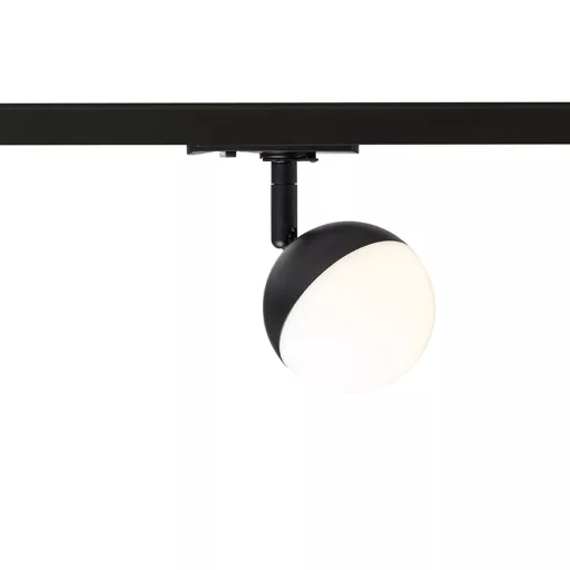 LYRA pro jednookr. lištu černá mléčný akryl 230V LED 5W 3000K