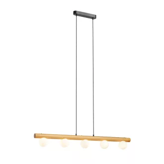 NOCTIS závěsná dřevo/opálové sklo 230V LED G9 5x7W