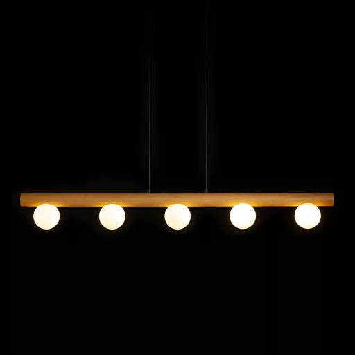 NOCTIS závěsná dřevo/opálové sklo 230V LED G9 5x7W