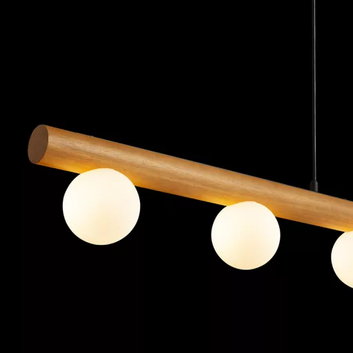 NOCTIS závěsná dřevo/opálové sklo 230V LED G9 5x7W
