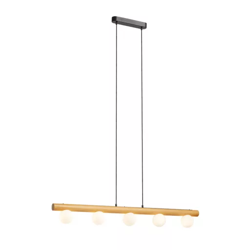 NOCTIS závěsná dřevo/opálové sklo 230V LED G9 5x7W