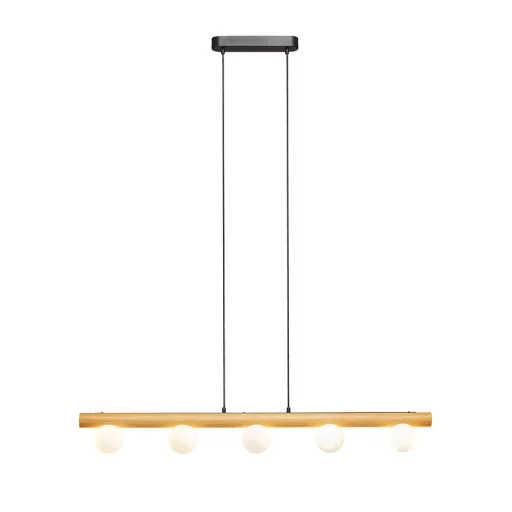 NOCTIS závěsná dřevo/opálové sklo 230V LED G9 5x7W