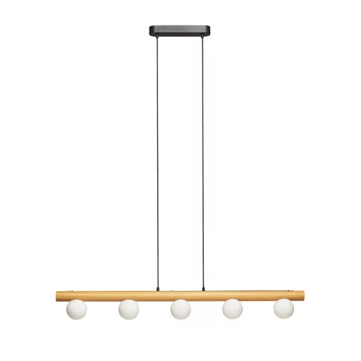 NOCTIS závěsná dřevo/opálové sklo 230V LED G9 5x7W