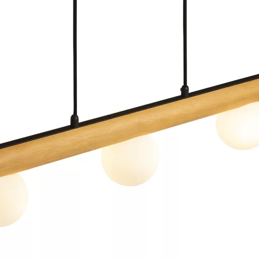 NOCTIS závěsná dřevo/opálové sklo 230V LED G9 5x7W