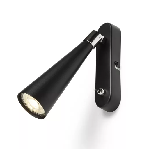 ALEXIS nástěnná černá chrom 230V LED GU10 5W
