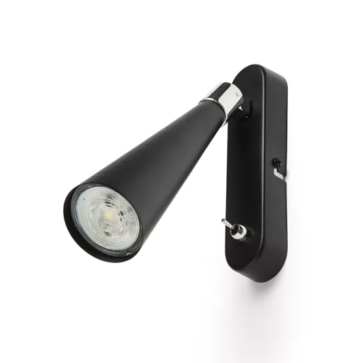 ALEXIS nástěnná černá chrom 230V LED GU10 5W