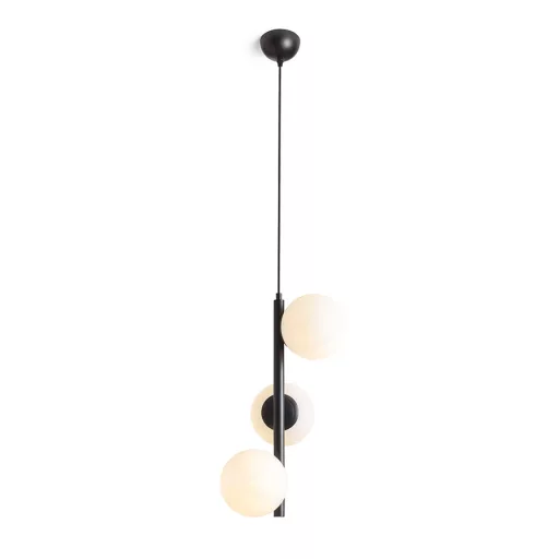 ETHERIA závěsná černá opálové sklo 230V LED E27 3x11W