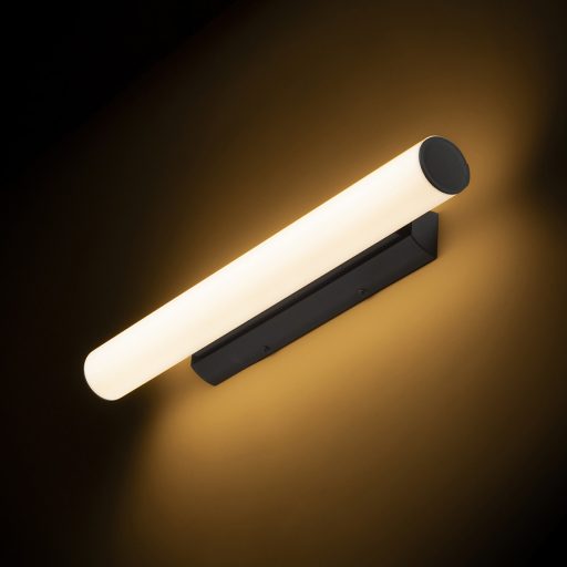 RENDL R14489 RIVIER LED fali lámpa, hosszanti fekete/opálakril