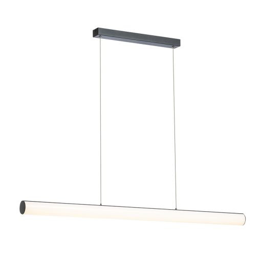 RENDL R14495 RIVIER LED függőlámpatest, hosszanti fekete/opálakril