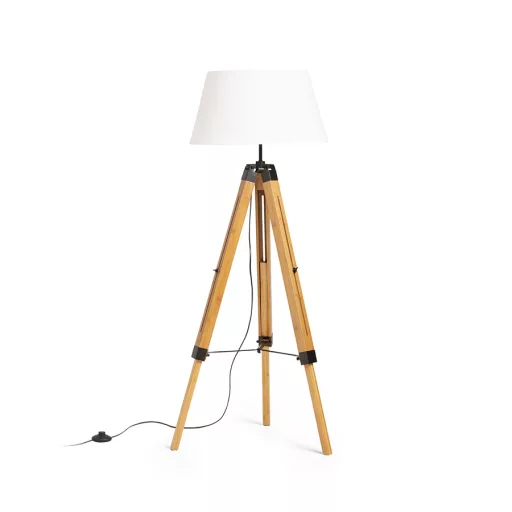 ALVIS/AMBITUS 46 állólámpa fehér bambusz/fekete 230V LED E27 15W