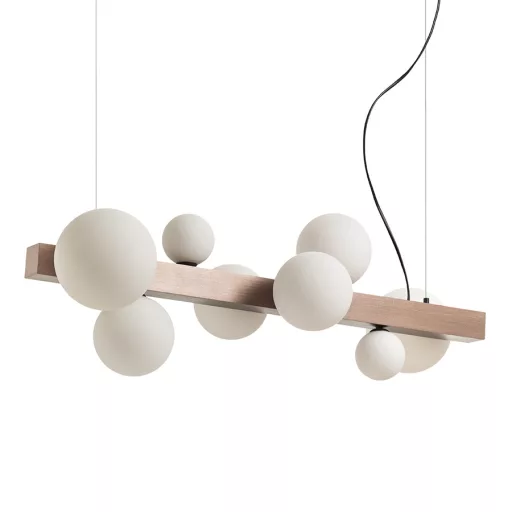KASSANDRA závěsná opálové sklo/česaný bronz 230V G9 8x6W