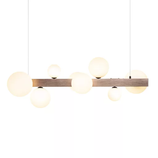 KASSANDRA závěsná opálové sklo/česaný bronz 230V G9 8x6W