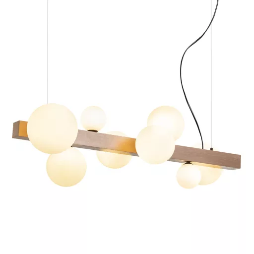 KASSANDRA závěsná opálové sklo/česaný bronz 230V G9 8x6W